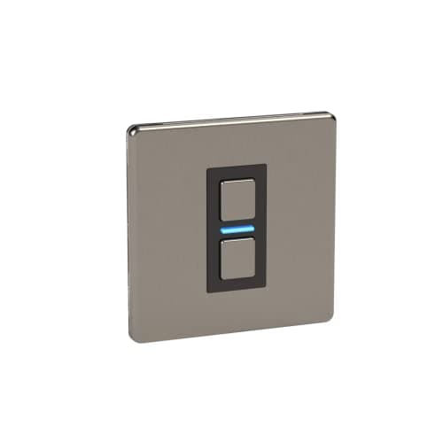 Image of Lightwave LP21MK2 Smart Dimmer with Energy Monitoring, 1 Gang, Stainless Steel - Works with Alexa, Google Assistant, HomeKit. iOS & Android Compatible