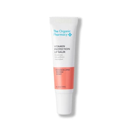 Image of The Organic Pharmacy Vitamin Protection Lip Balm, 10ml - Rich Buttery Balm - Nourishing Oils and Antioxidants - Rescue Dry and Thirsty Lips - 66.4% Organic, 39.9% Natural
