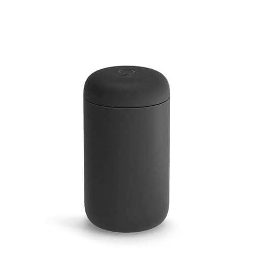 Image of Fellow Carter Move Travel Mug - Wide Mouth Vacuum-Insulated Stainless Steel Coffee and Tea Tumbler with Ceramic Interior, Matte Black, 16 oz Cup