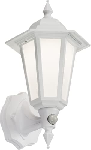 Image of 230V IP54 8W LED Wall Lantern with Photocell Sensor - White