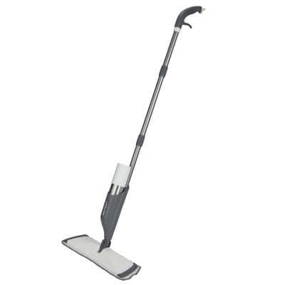 Image of lakeland Spray Mop with 2 Aluminium Bottles Grey and White