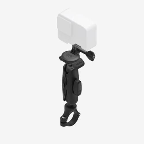 Image of Quad Lock to Action Camera Adapter Kit with Base Bar Clamp (Medium) and Dual Pivot Arm (Medium) Compatible with GoPro, Action Cameras and Compatible Lights