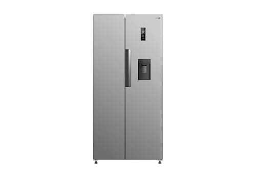 Image of HYE American Fridge Freezer - Side By Side American Style Fridge Freezer With Water Dispenser, No Frost, 444L Freestanding Design, Low Noise (39dB), Cool Silver Finish - RF01AMWD460S03