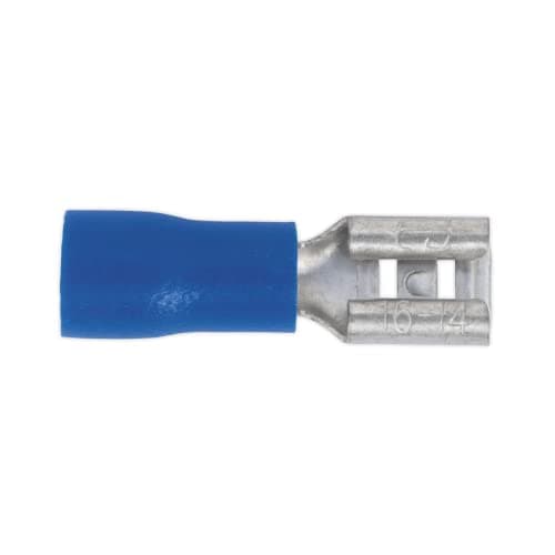 Image of Sealey BT19 Push-On Terminal 4.8mm Female Blue Pack of 100