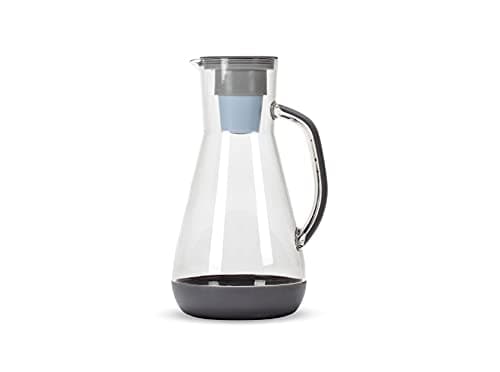 Image of Hydros | 64oz Water Filter Pitcher | Powered by Fast Flo Tech | 60 Second Quick Fill-Up | 8 Cup Capacity Pitcher | BPA Free Plastic | Grey