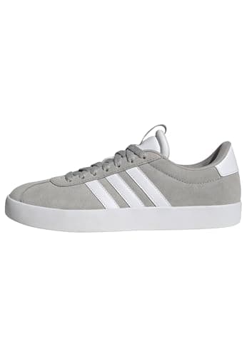 Image of adidas Women's VL Court 3.0 Shoes, Grey Two/Cloud White/Silver Metallic, 7 UK