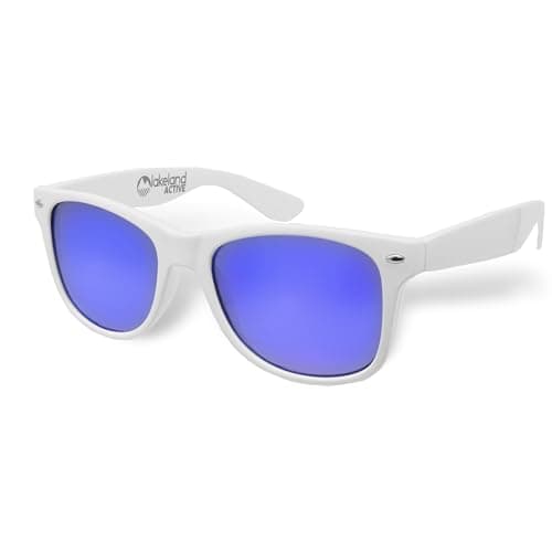 Image of Lakeland Active Keswick Classic Polarized Sunglasses - White/Blue Mirror