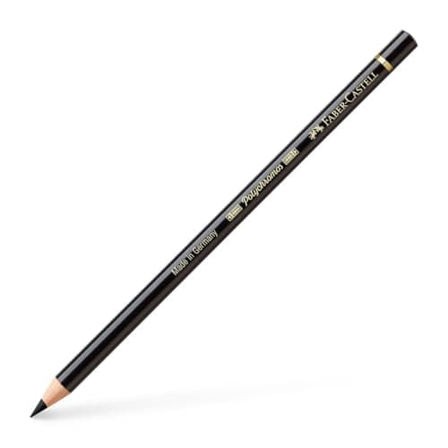 Image of Faber-Castell Art & Graphic Polychromos Colour Pencil, (199), Black, for Art, Craft, Drawing, Sketching, Home, School, University, Colouring