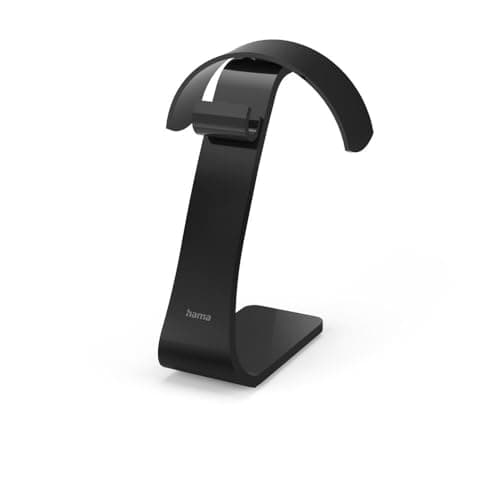 Image of Hama Headset Stand (Over Ear and Over Ear PC Gaming Headset Holder for OverEar/On Ear Headphones Compatible with Cable Holder) Black