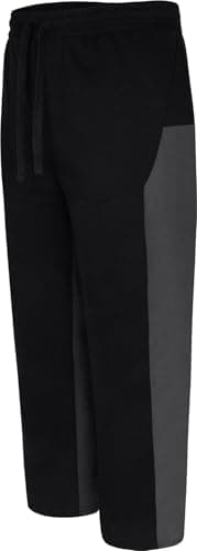 Image of Uptheir Mens Zags Cut and Sew Panel Block Joggers - Black - 2XL-S