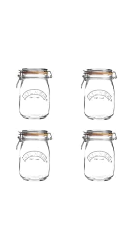 Image of Kilner Clip Top Round Jar - 1000ml (Pack 4)