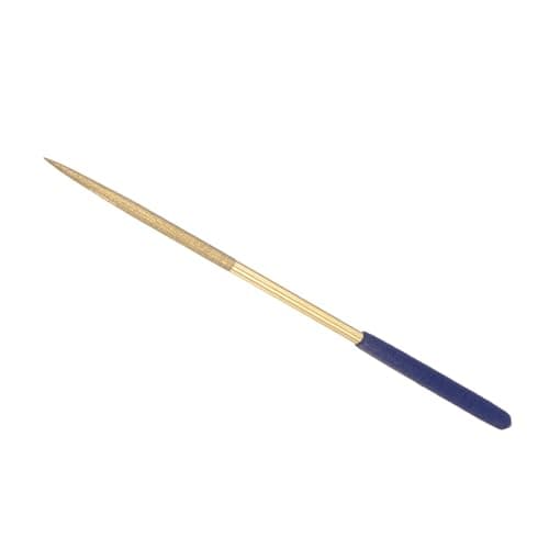Image of CoCud Diamond Coated Needle File, | 5mm Shank 180mm Length|, Titanium Coated Round Files Sharpening Tool - (Applications: for Metal Glass Stone), 1-Piece