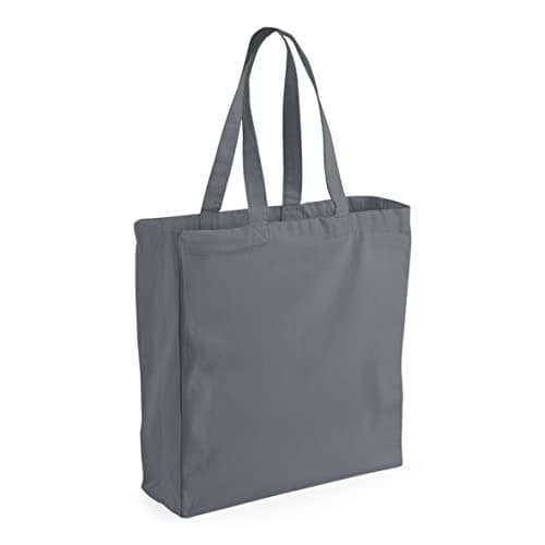 Image of Westford Mill W108 Canvas Classic Shopper - Graphite Grey