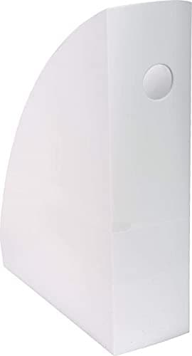 Image of Exacompta - Ref 18213D - Magazine File MAG-CUBE - 266 x 82 x 305mm, Finger Hole on Spine, Suitable for A4+ Documents, Large Storage Capacity - Office White