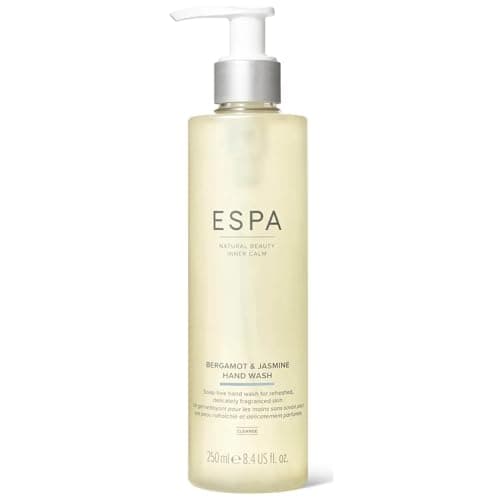 Image of ESPA Bergamot and Jasmine Hand Wash 250ml | Pure Essentials Oils | Comforts and Cleanses Skin | Coconut & Citrus | 100% Natural Fragrance | Suitable for Sensitive Skin