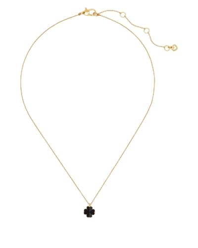 Image of Kate Spade New York Spade Flower Pendant, Black
