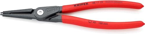 Image of KNIPEX Precision Circlip Pliers for Internal Circlips in Bore Holes with Non-Slip Plastic Coating 225 mm, 48 11 J3