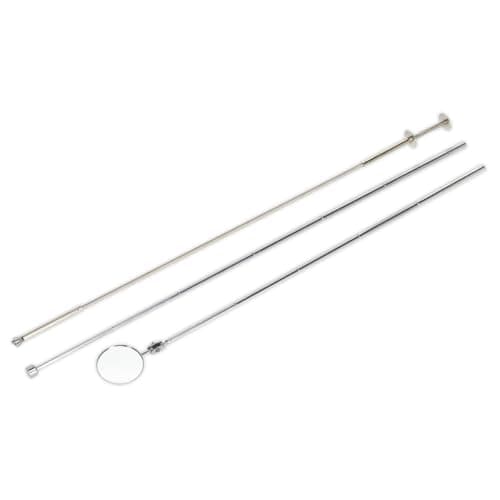 Image of Sealey S0949 Magnetic Pick-Up Flexible Claw and Inspection Tool Set, Silver, 3 Pieces