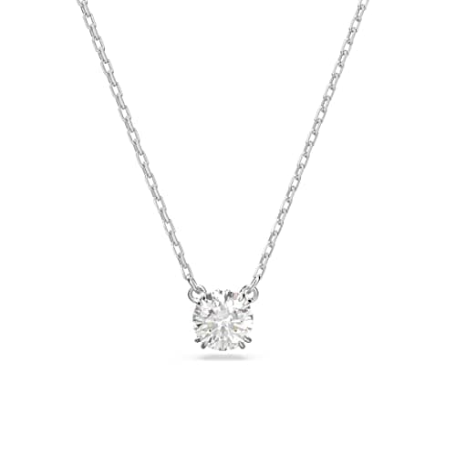 Image of Swarovski Constella Pendant, White Round Cut, Octagon Cut and Pavé Crystals in a Rhodium Plated Setting, from the Constella Collection