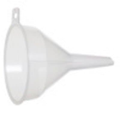 Image of Whitefurze Clear Plastic Funnel, 14 cm Diameter, Dishwasher Microwave Safe Kitchen Tool, Polypropylene Material Construction, Made in UK, 12 Unit Pack