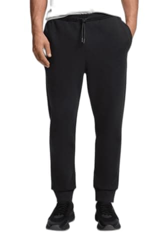 Image of BOSS Men's Hadiko Stretch Cotton Logo Print Jogging Bottoms, Dark Blue 402, L