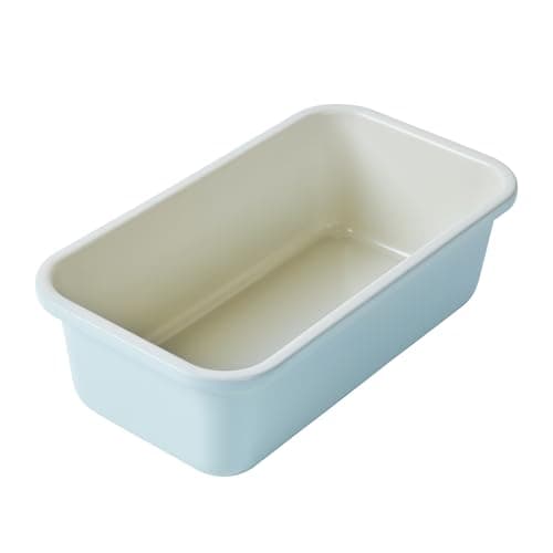 Image of Bakeley Loaf Pan, 9 x 5 Inch Nostick Banana Bread Pan - Sourdough Carbon Steel Bakeware Rectangle Toast and Cake for Oven Baking, Lime Cream