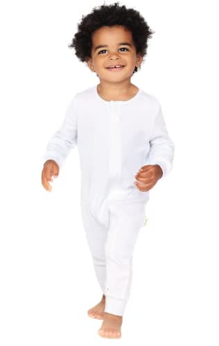 Image of DreamBuy Zip Up Baby Sleepsuits Ribbed Cotton – Footed or Footless. Unisex Newborn Clothes Baby boys' clothing and Baby girl clothes (as8, age, 2_years, 3_years, White)