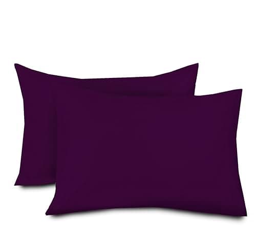 Image of Crescent Collection Plain Pair of Housewife Pillowcases (Plum, Pair Of Pillowcase)