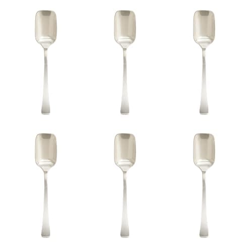 Image of 6 x Stainless Steel Dessert Spoons 14cm Small Pudding Tea Spoons Set – Reusable Ice Cream Yogurt Spoons for Kitchen Dining Parties