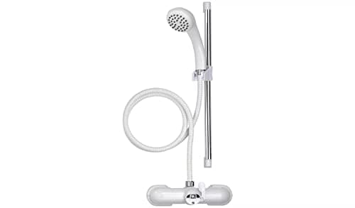 Image of Croydex Bath Shower Mixer Set White & Chrome, 430mm, (AB220022)