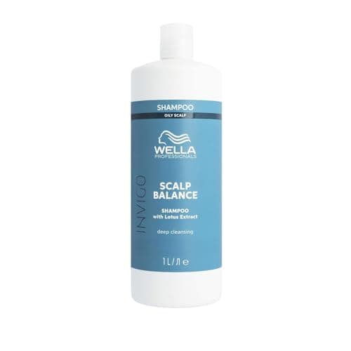 Image of Wella Professionals Invigo Scalp Balance Deep Cleansing Purifying Shampoo - Dry Scalp Shampoo For Sensitive Scalps - Removes Product Build-Up & Fragrance Free (1000ml)