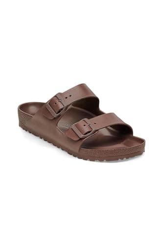 Image of Birkenstock Men's Slides, brown, 8 UK