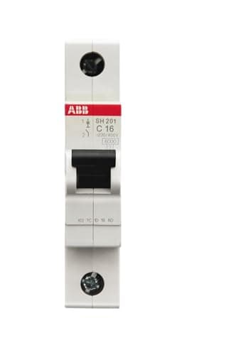 Image of ABB SH201-C16 Miniature Circuit Breaker, 1 Pole, 16 Amp (ABB2CDS211001R0164)