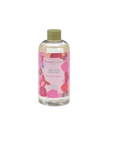 Image of Hassett Green London - Hearts & Roses - Fragrance Oil Reed Diffuser Refill - Larger Size 250ml Bottle