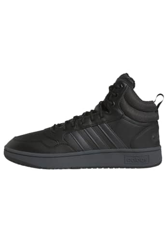 Image of adidas Men's Hoops 3.0 Mid Lifestyle Basketball Classic Fur Lining Winterized Shoes, Core Black/Carbon/Cloud White, 10 UK