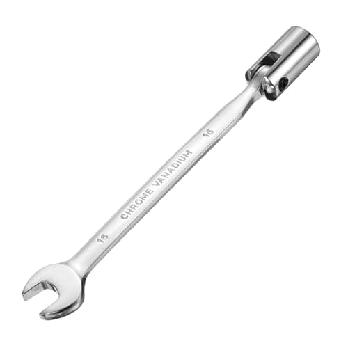 Image of sourcing map 16mm Swivel Head Socket Combination Spanner Wrench CR-V Steel Rotary Torx Socket Head Open End Wrenches Spanner Mirror Polishing for Auto Car Repairing