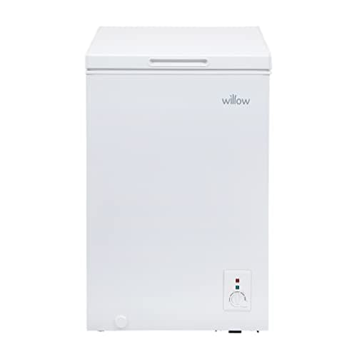 Image of Willow W99CFW Freestanding 99L Chest Freezer with Removable Storage Basket, Suitable for Outbuildings and Garages, 4* Freezer Rating - White