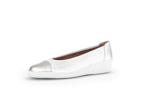 Image of Gabor Petunia Ballerina Pumps (Ice Silver 61, UK Footwear Size System, Adult, Women, Numeric, Medium, 8)