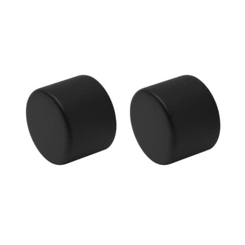 Image of EVOGES Matt Black Dimmer Knobs – Pack of 2, Ø21.7mm x 15.8mm, Universal Replacement, 6mm D-Spindle