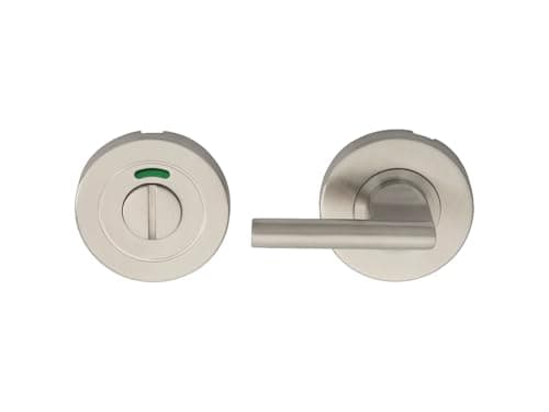 Image of Kooples Hardware CST Disabled Thumbturn & Release Satin Stainless Steel DDA Compliant Bathroom Lock Set – Concealed Fix, Emergency Coin Release (Satin Stainless Steel)
