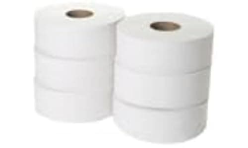 Image of WHITEBOX JWH330 Jumbo Toilet Roll, 2-Ply, 300 m (Pack of 6)