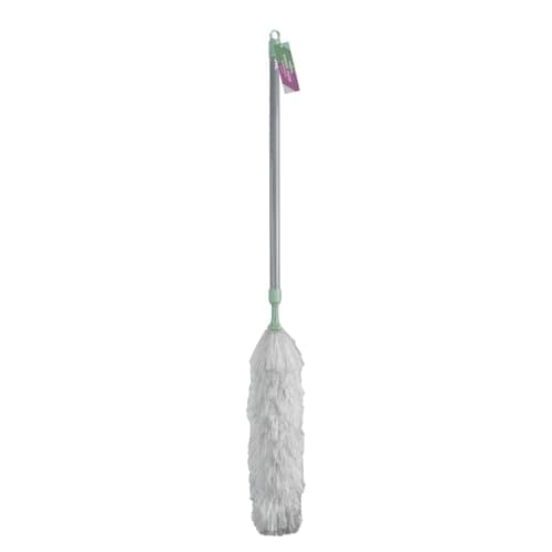 Image of JVL Synthetic Telescopic Duster, Extendable Handle for High Reach Dusting, Lightweight Household Cleaning Tool – Grey