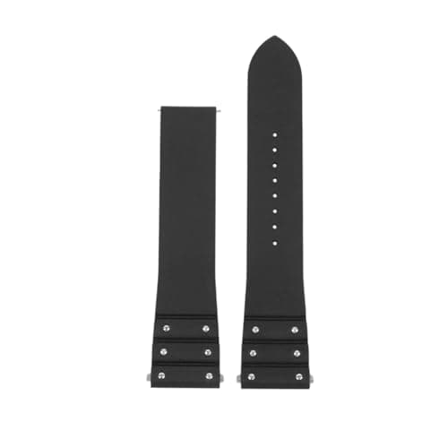 Image of CIEMJSYNF Watchband 21mm Compatible With Cartier Santos Watch WSSA0009 Fluororubber Waterproof Men's And Women's Strap Bracelet Quick(Black NO)