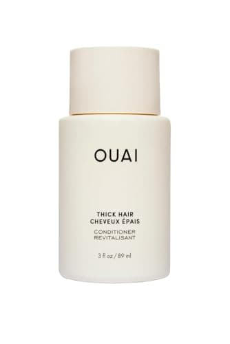 Image of OUAI Thick Hair Conditioner Travel Size - Moisturising Conditioner for Dry, Frizzy Hair - Keratin, Marshmallow Root, Shea Butter and Avocado Oil - Paraben, Phthalate and Sulfate Free Hair Care - 89ml