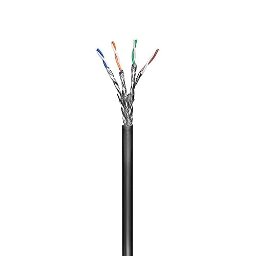 Image of Goobay 57197 CAT 6 Outdoor Network Cable, S/FTP (PiMF), Black, 100m Cable Length