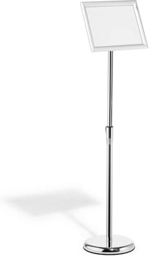 Image of Durable Information Floor Stand with Aluminium Snap Frame A4 - Silver - Pack of 1 - for Displaying Menus, Posters, Information, etc