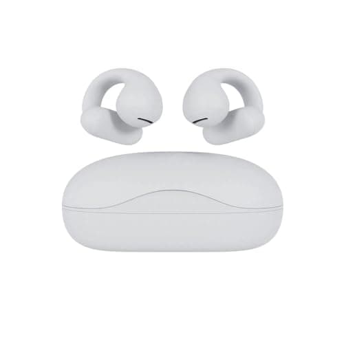 Image of Happy Plugs Clip OWS Headphones - True-Wireless Open Ear Headphones - With ENC (Environmental Noise Cancellation) - White Finish - Up to 20 Hours Battery Life - Bluetooth V5.4 - Fast Charge