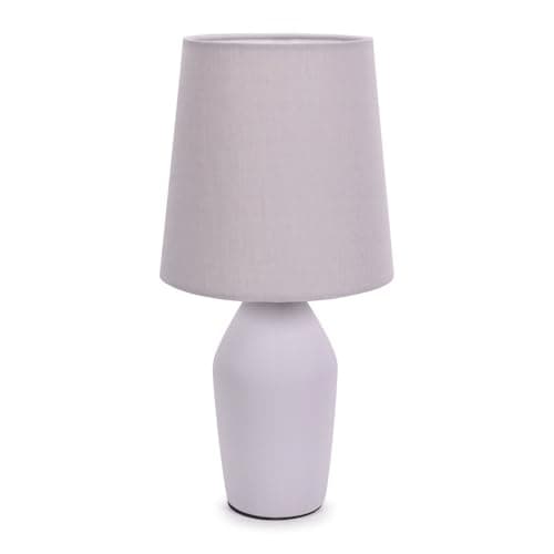 Image of ValueLights | Lilac Ceramic Base Table Lamp with Tapered Fabric Lampshade Bedroom Bedside Light | Table Lamps & Home Improvements Essential