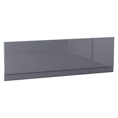 Image of NRG Bath Panel Bathroom Moisture Resistant Wood MDF Front Bath Panels Gloss Grey 1800mm