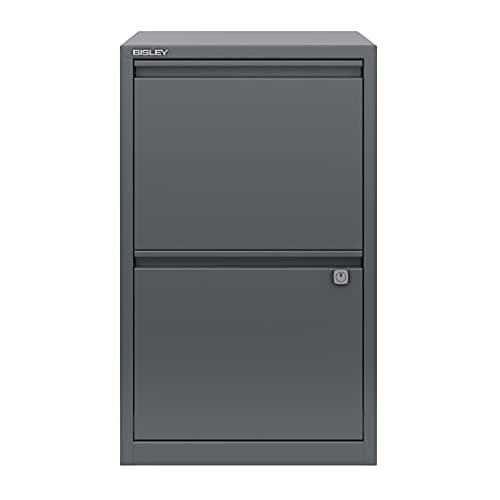 Image of Bisley Filing Cabinet, Metal, Anthracite Grey, One Size, FFPFA2